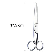 Schere aus Metall mit einer Länge von 17,5 cm.