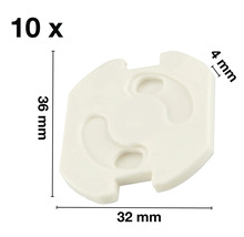 Steckdosensicherung, 10er Pack, Maße 36 x 32 mm