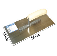 Glättkelle mit Holzgriff, 28 x 13 cm
