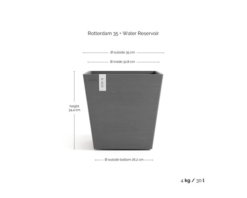 blumenkasten gro anthrazit RECTO 60 Anthrazit  Blumenkasten Outdoor 60x38x40 cm Naturschiefer Sc   CLIMAQUA