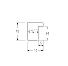 Diagramm mit den Abmessungen des Profils 4405