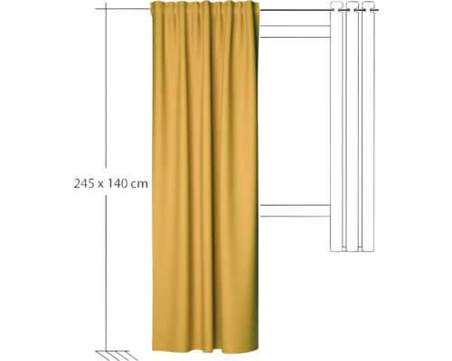Gardine, 245 mal 140 Zentimeter