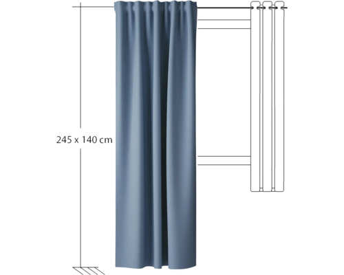 Gardine, 245 mal 140 Zentimeter