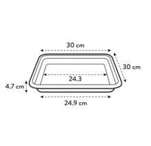 Technische Zeichnung einer Pflanzschale mit Maßangaben