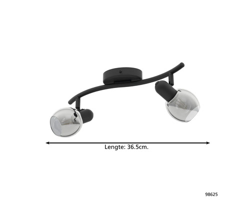 Deckenleuchte mit zwei Spots, Länge 36,5 cm