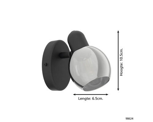 Wandleuchte, Spot, Lampe, circa 10,5 cm hoch und circa 6,5 cm lang