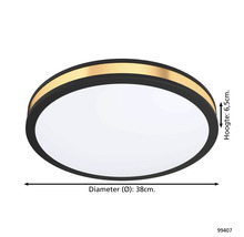 Runde Deckenleuchte, 38 cm Durchmesser