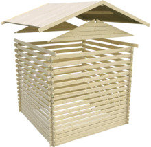 Holz Mülltonnenbox mit Dach zur Selbstmontage