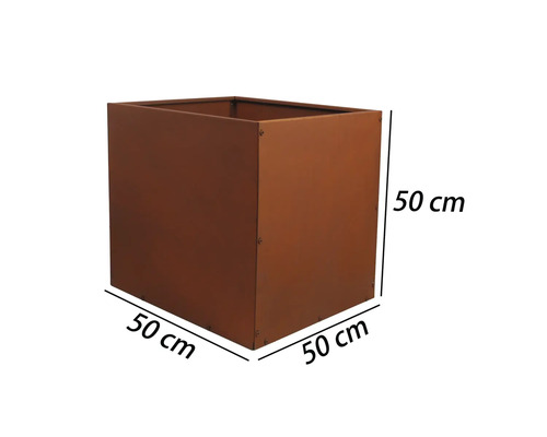 Quadratischer Pflanzkübel, 50x50x50 cm, für den Außenbereich