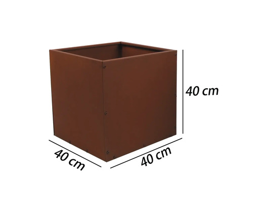 Blumenkübel aus Metall, circa 40 cm