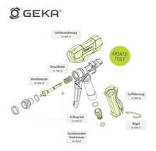 Explosionszeichnung von GEKA Ersatzteilen