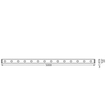 Technische Zeichnung eines LED-Streifens mit den Abmessungen 5000 Millimeter Länge, 10 Millimeter Breite und 3 Millimeter Höhe.