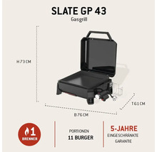 Slate GP 43 Gasgrill mit den Maßen Höhe 73 cm, Breite 76 cm und Tiefe 61 cm