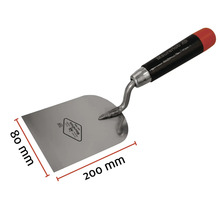 Maurerkelle mit den Maßen 200 mm Länge und 80 mm Breite