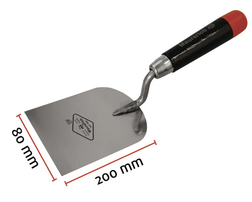 Maurerkelle mit den Maßen 200 mm Länge und 80 mm Breite