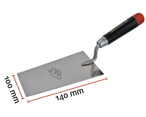 Maurerkelle mit den Maßen 100 mm mal 140 mm