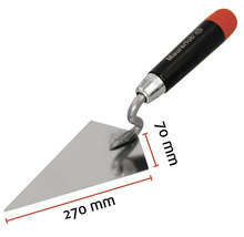 Maurerkelle mit den Maßen 270 mm mal 70 mm