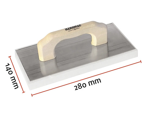 Haromac Fugenglätter mit Holzgriff, Abmessungen 280 mm x 140 mm
