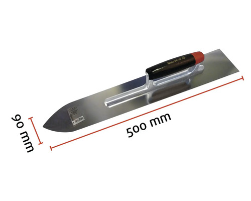 Maurerlob Glättkelle, 500 mm Länge und 90 mm Breite