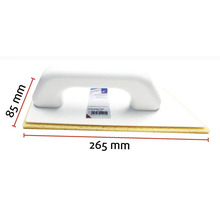 Kunststoffreibebrett mit Hydrobelag, 265 mm lang und 85 mm hoch