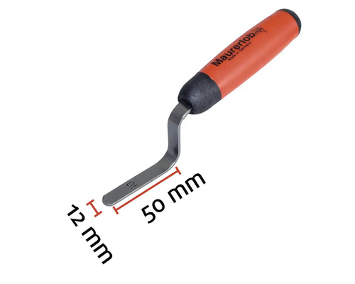 Fugenwerkzeug mit Griff und den Maßen 12 Millimeter und 50 Millimeter