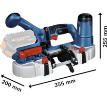 Bosch Akku-Bandsäge mit Abmessungen