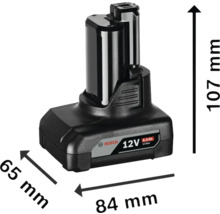 Bosch Akku 12 Volt mit Abmessungen