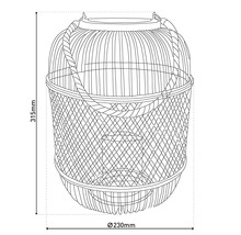Skizze einer Laterne mit den Maßen 315 mm Höhe und 230 mm Durchmesser