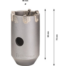 Bohrkrone mit 40 mm Durchmesser und 72 mm Länge