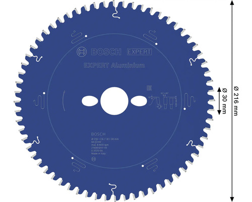 Bosch Expert Aluminium Kreissägeblatt, 216 Millimeter Durchmesser