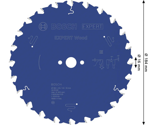 Bosch Expert Holzsägeblatt mit einem Durchmesser von 184 Millimeter
