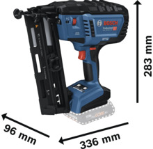 Bosch Professional Akku-Nagler, Bosch Professional Logo, 283 Millimeter hoch, 336 Millimeter lang, 96 Millimeter breit.