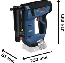 Bosch Akku-Pinnagler Professional GNH 18V-35, Höhe 214 Millimeter, Länge 232 Millimeter, Breite 81 Millimeter.