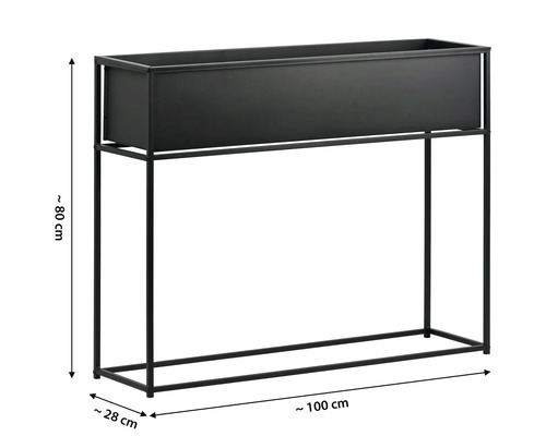 Blumenkasten mit Gestell, circa 100 cm breit, circa 80 cm hoch