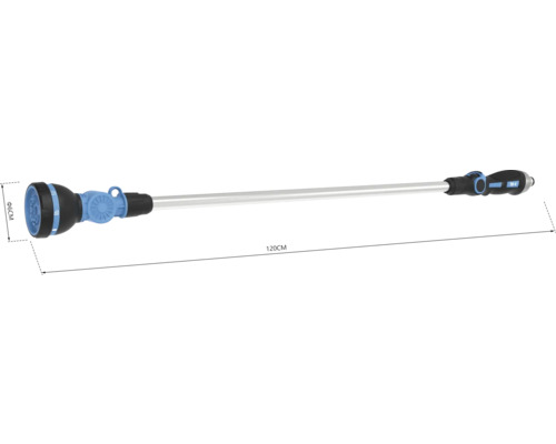 Gartenbrause mit einer Länge von 120 cm und einem Durchmesser von 6 cm