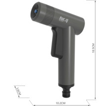 For Q Wasserspritzpistole mit Abmessungen