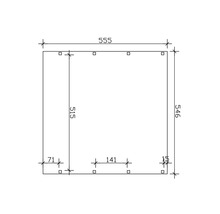 Technische Zeichnung mit Maßangaben