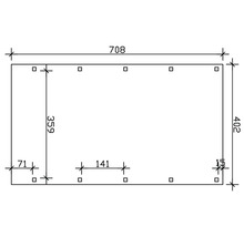 Technische Zeichnung mit Maßangaben