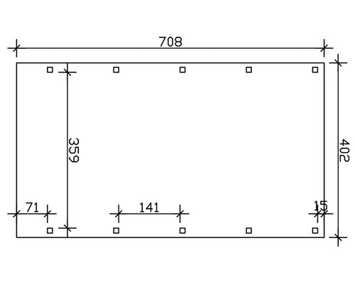 Technische Zeichnung mit Maßangaben