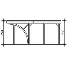 Zeichnung einer Holzkonstruktion mit Maßangaben 241 und 230
