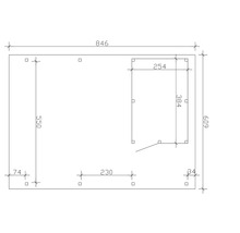 Technische Zeichnung mit Maßangaben in Millimetern