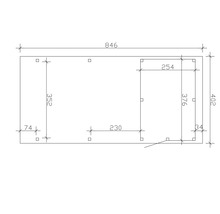 Technische Zeichnung mit Maßangaben in Millimetern