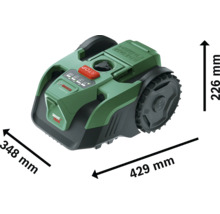 Bosch Mähroboter Indego XS 300 mit Abmessungen
