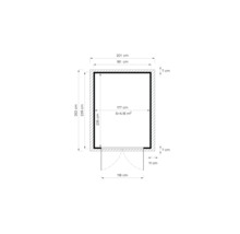 Abmessungen des Gartenhauses