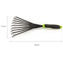 Laubbesen aus Metall, 38,6 cm lang und 15,5 cm breit