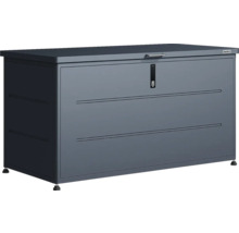 Weka Gartenbox aus Metall in Anthrazit, abschließbare rechteckige Aufbewahrungstruhe.