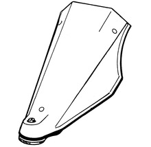Ersatzmesser für Rasenmäher aus Metall mit mehreren Befestigungslöchern.