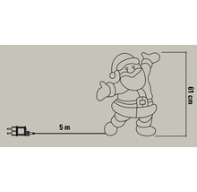 Illustration einer Nikolaus LED-Figur mit einer Höhe von 61 Zentimetern und einer Zuleitung von 5 Metern.