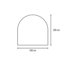 Zeichnung eines Rundbogens mit einer Breite von 100 Zentimetern und einer Höhe von 100 Zentimetern.