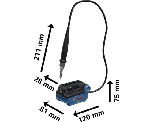 Bosch Akku Loetstation GLK 18V-450 mit Maßen